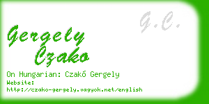 gergely czako business card