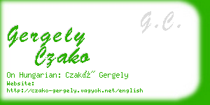 gergely czako business card